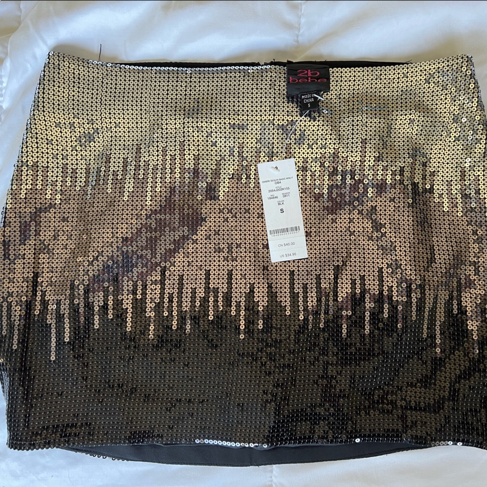 Ombré sequin mini skirt NWT